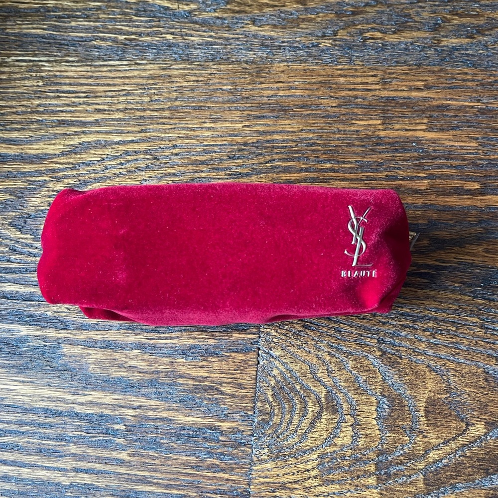 Saint Laurent wine Color Velvet Pouch